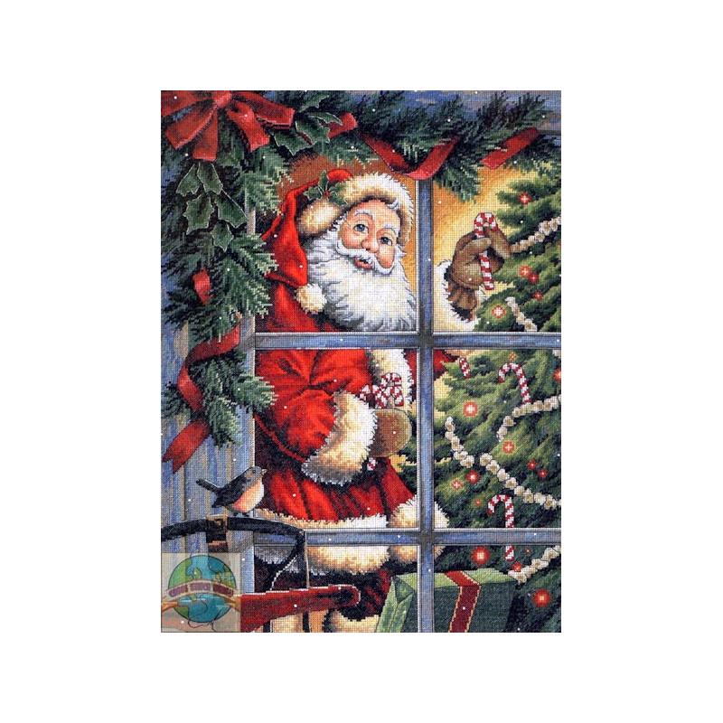 Набір для вишивки хрестиком Dimensions 08734 Candy Cane Santa (901)