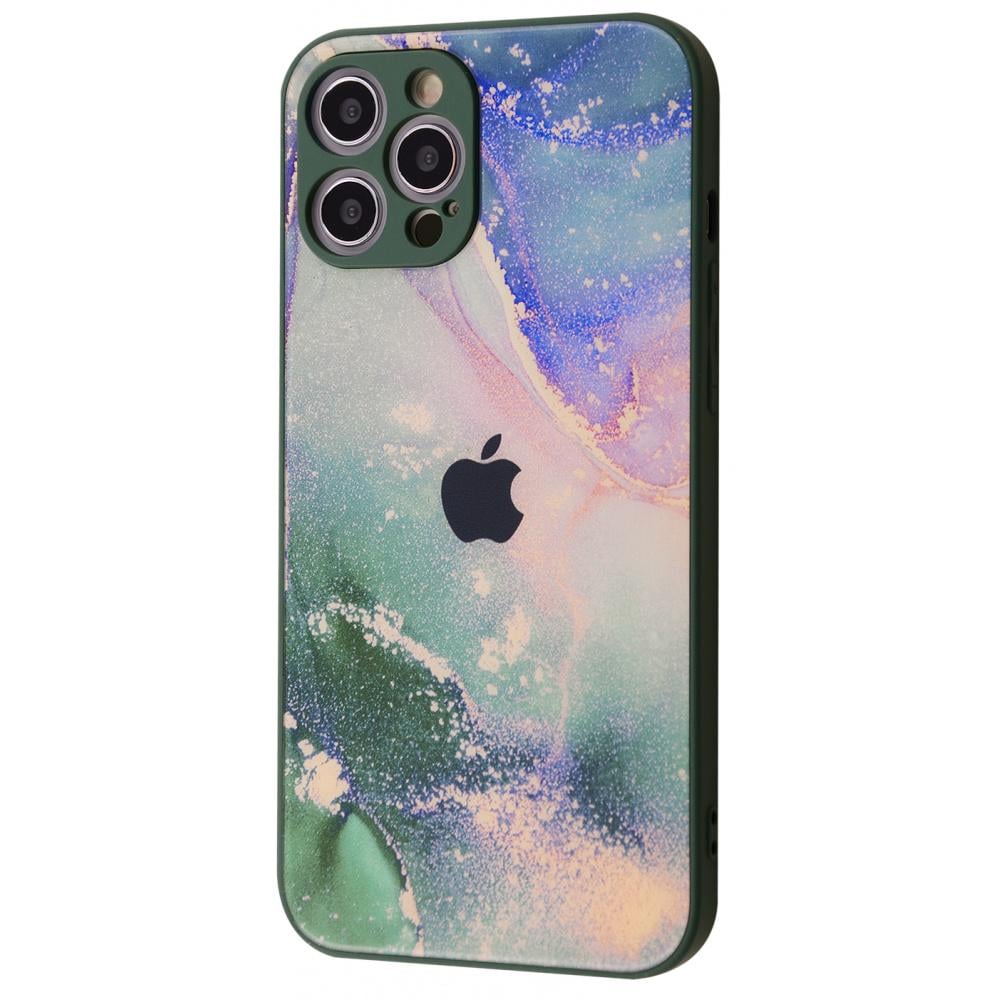 Чохол PRC Marble Clouds iPhone 11 Pro Max dark green Зелений