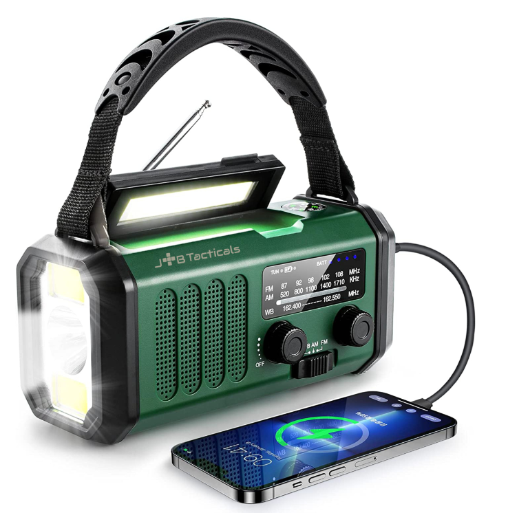 Радио JB Tacticals с фонарем AM/FM/WB Power Bank на 20000 mAh (31195233)