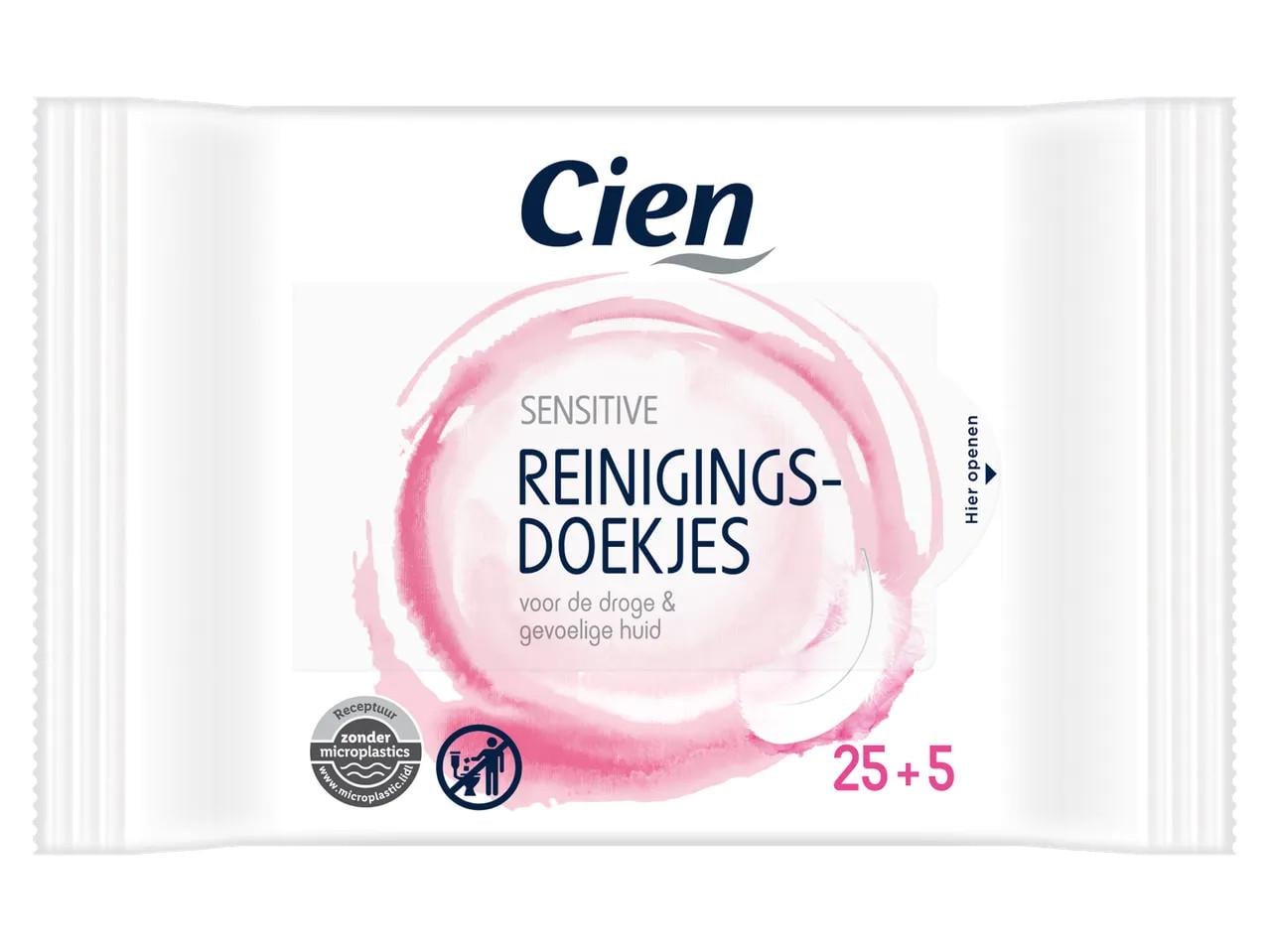 Серветки для очищення обличчя Cien Sensetive для чутливої шкіри 30 шт. (000006777)