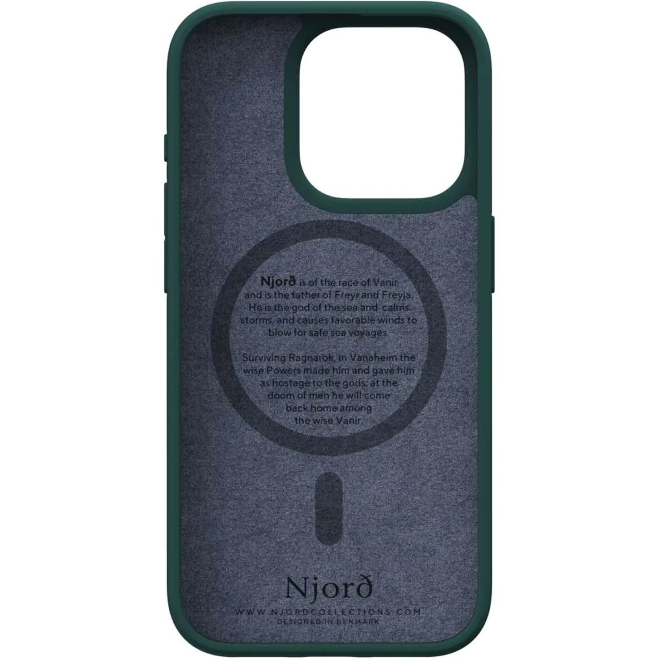 Чохол накладка Njord Salmon Leather MagSafe Case for iPhone 15 Pro, Dark Green (NA53SL02) - фото 4