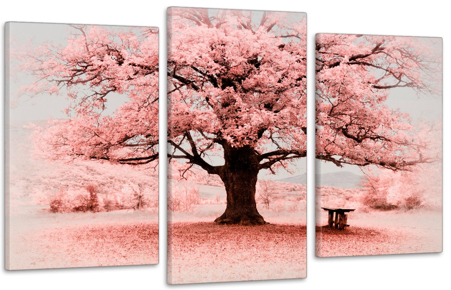 Картина модульная в гостиную/спальню Розовое дерево 70х130 см (Art-732_3)