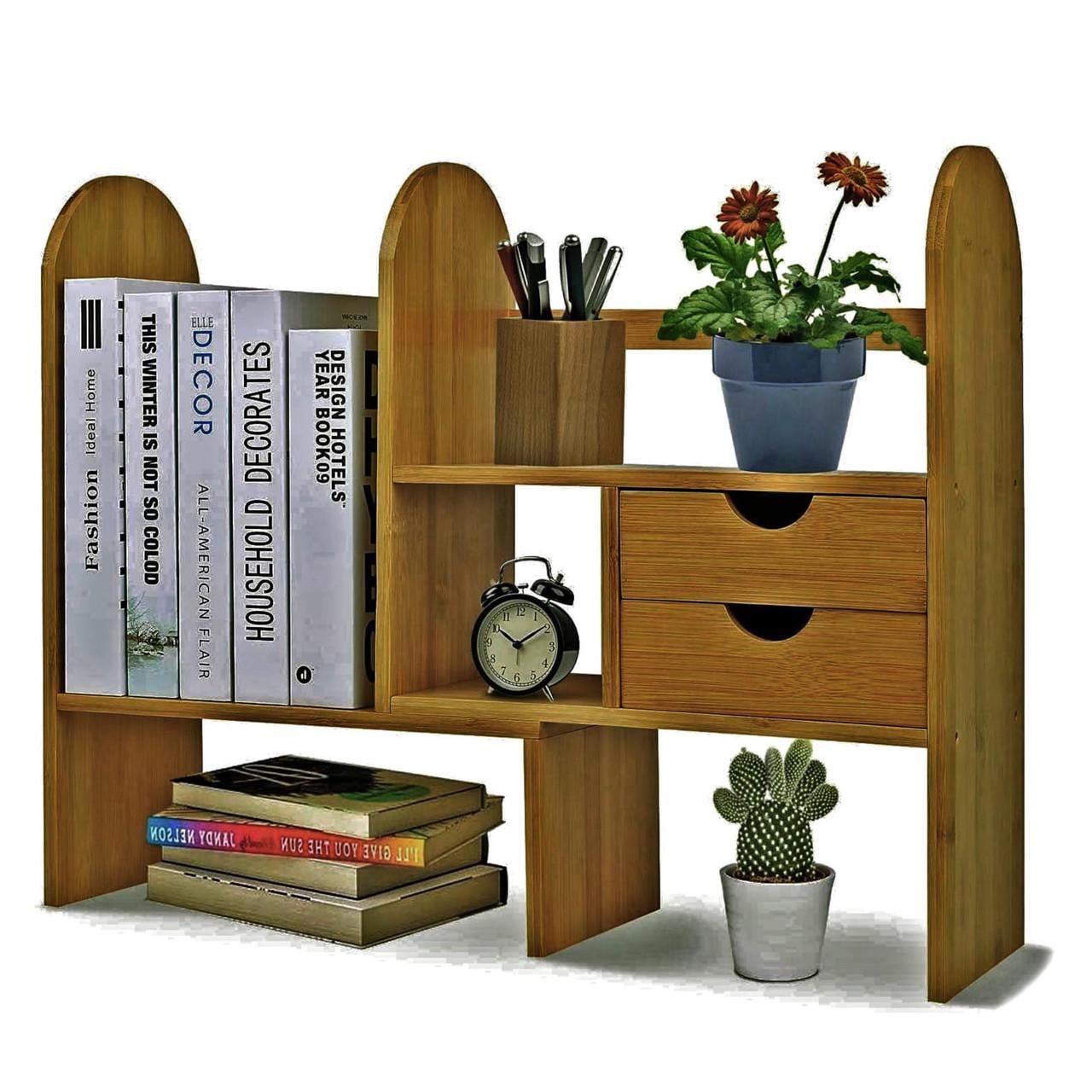 Полка-надстройка настольная из дерева Кравален сиена (АКД-001405)