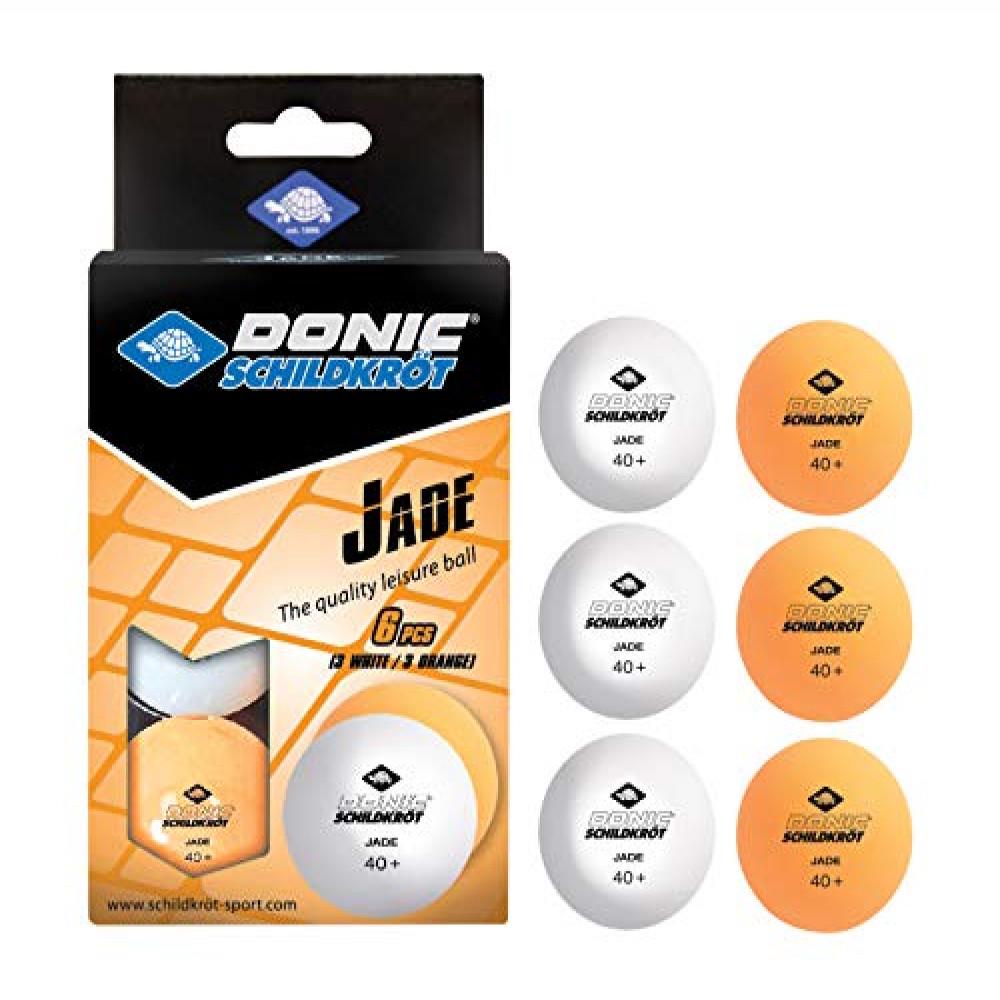 М'ячі для настільного тенісу Donic Jade ball 40+ 6 шт. Білий/Помаранчевий