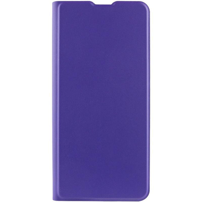 Противоударный кожаный чехол книжка GETMAN Elegant (PU) для Motorola Moto G24 / G04 / E14 Фиолетовый