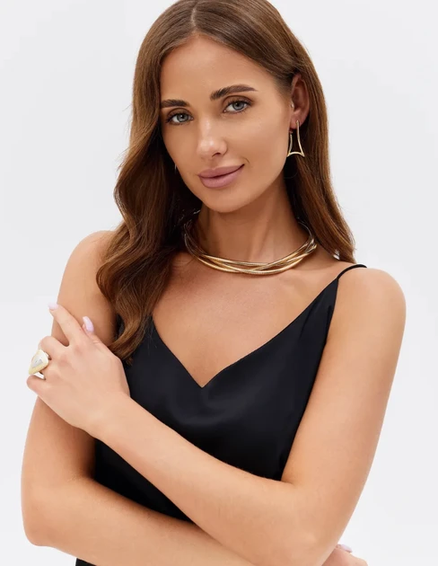 Кольє чокер потрійне багатошарове Fashion Jewerly масивне - фото 7