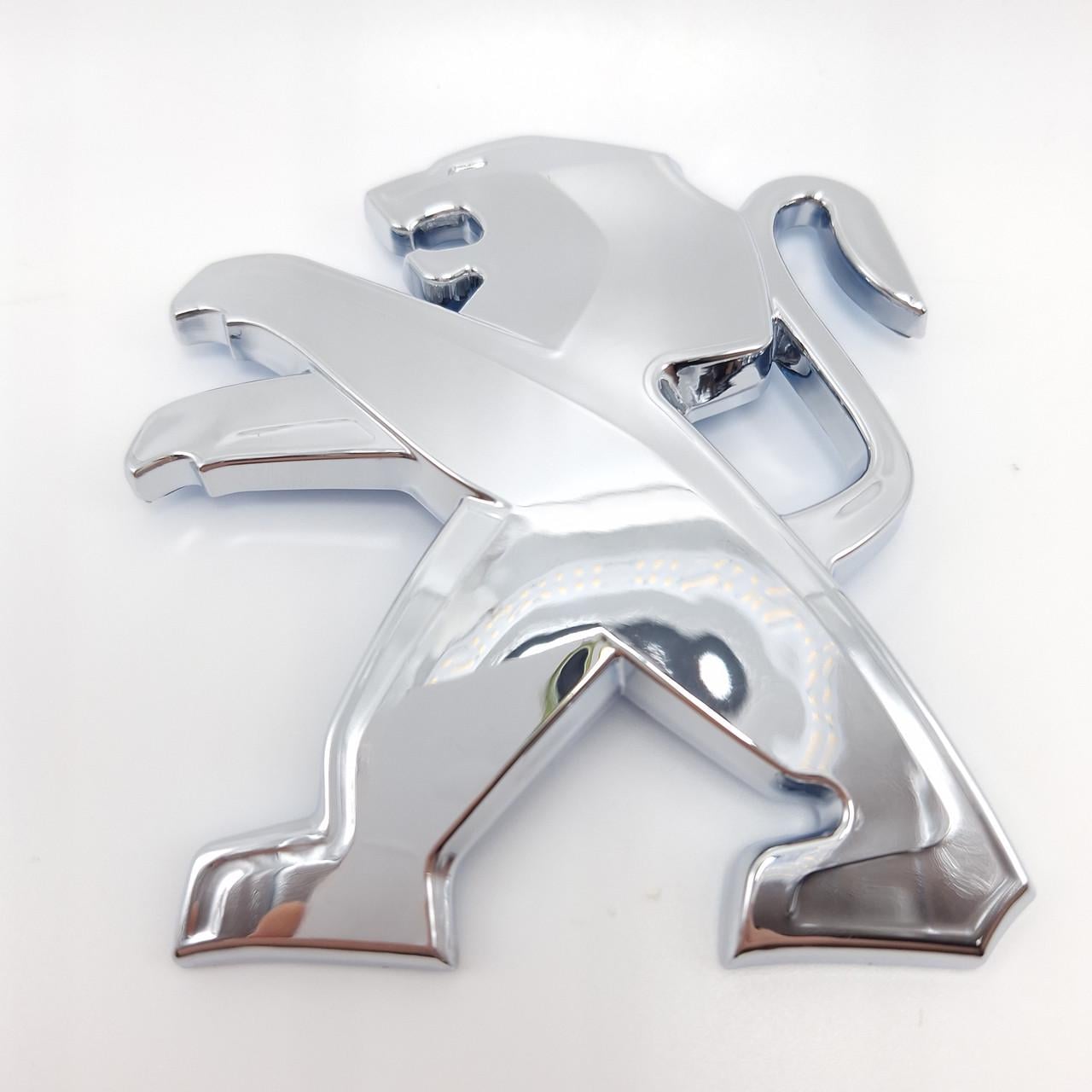 Эмблема Peugeot 100х93 мм Хром глянцевый (2137443721)