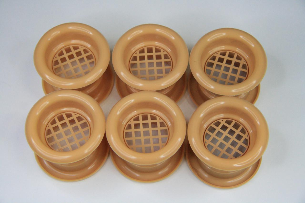 Вентиляционная решетка AirRoxy дверная пластиковая втулка 6 шт. Bright beige (02-116) Вентиляционная решетка AirRoxy дверная пластиковая втулка 6 шт. Bright beige (02-116)