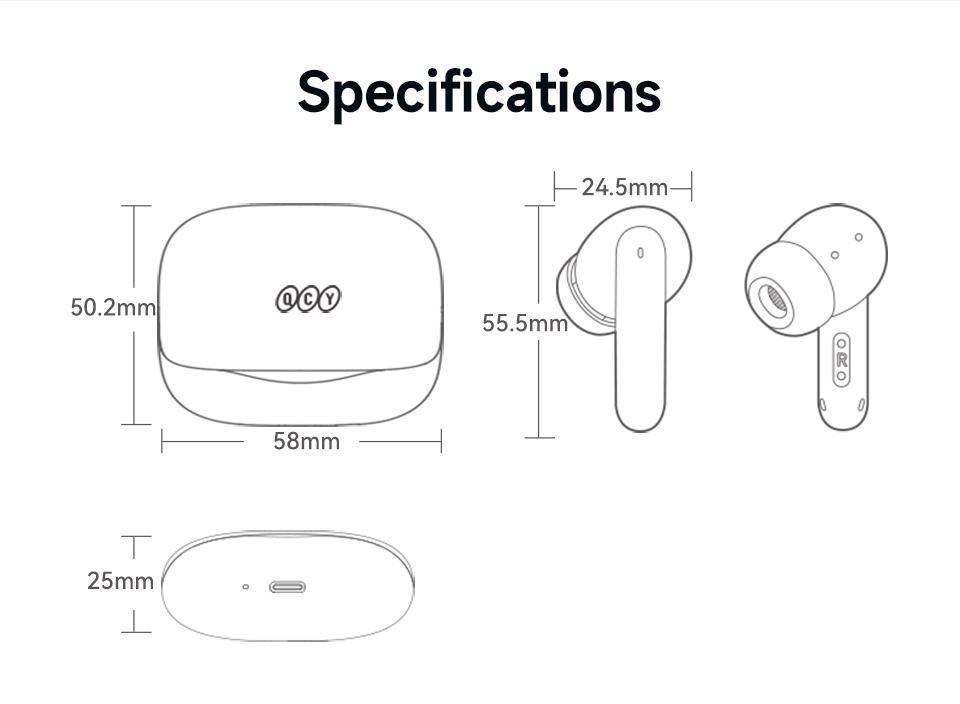 Навушники бездротові TWS QCY MeloBuds N50 TWS White (HT12) - фото 7 Навушники бездротові TWS QCY MeloBuds N50 TWS White (HT12) - фото 7