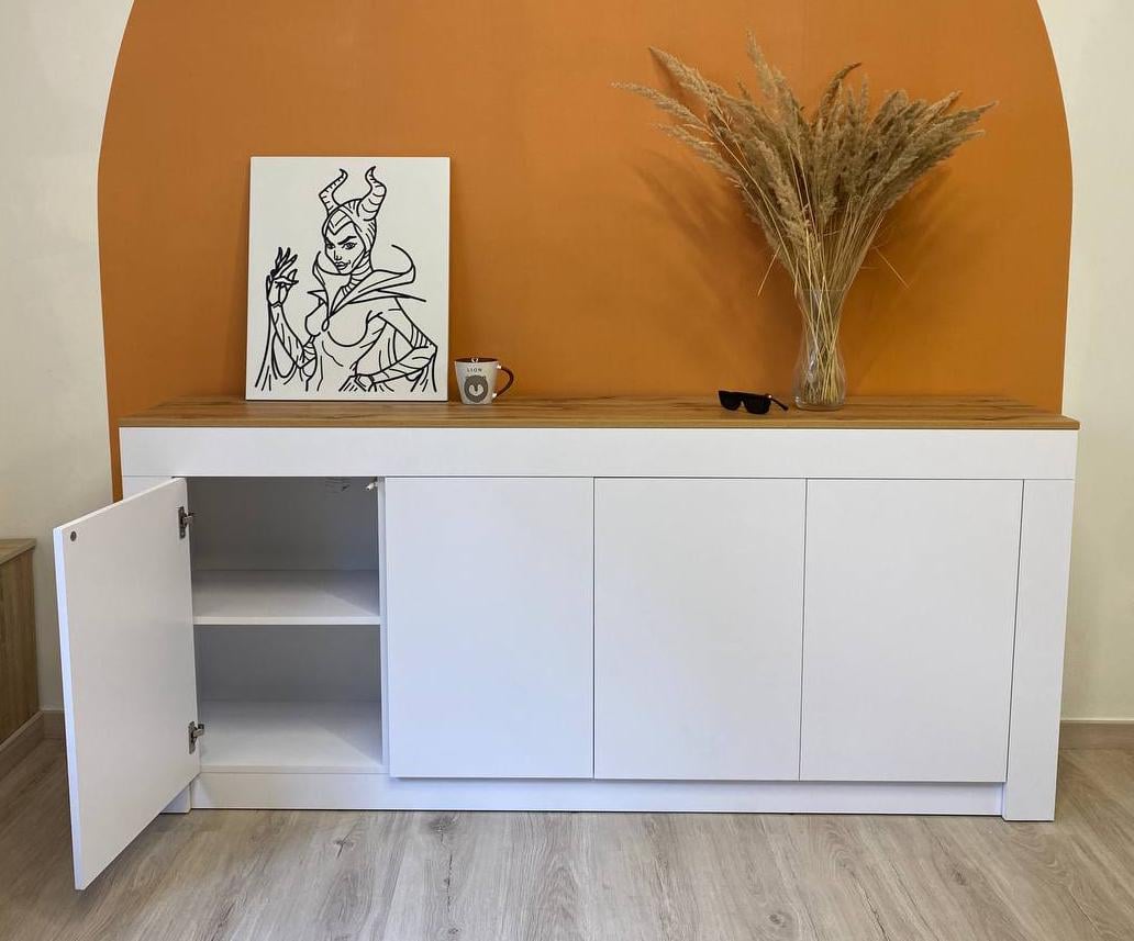 Комод LION Ларрі-1 190х35х84 см Нiмфея альба/Дуб Аппалачи (LION-041009) - фото 5 Комод LION Ларрі-1 190х35х84 см Нiмфея альба/Дуб Аппалачи (LION-041009) - фото 5