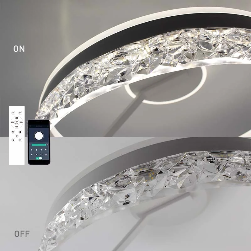 Люстра-смарт світлодіодна ESLLSE STELLA С ICE 2R 90 Вт 500x215 мм Бiлий (141-10203-01) - фото 2 Люстра-смарт світлодіодна ESLLSE STELLA С ICE 2R 90 Вт 500x215 мм Бiлий (141-10203-01) - фото 2