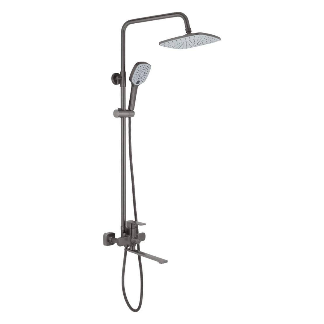 Душова система для ванни з довгим виливом Kroner KRP Armada GRP067 Графітовий (22821358)