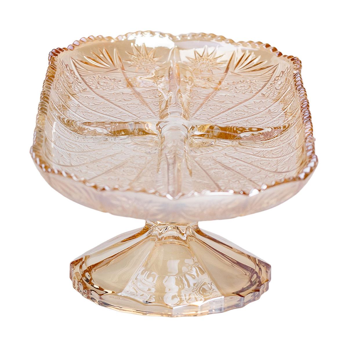 Фруктовая стеклянная на ножке овальная ваза для фруктов 33,5х15х10,5 см (HP-YH-84) - фото 5 Фруктовая стеклянная на ножке овальная ваза для фруктов 33,5х15х10,5 см (HP-YH-84) - фото 5