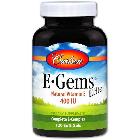 Вітамін E Carlson Labs E-Gems Elite 400 IU 120 Soft Gels