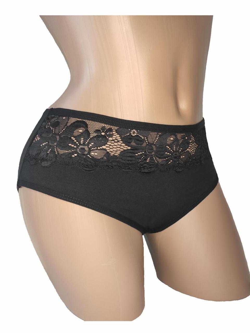Трусы женские коттоновые Ouno 22 2XL р. 46-48 Черный