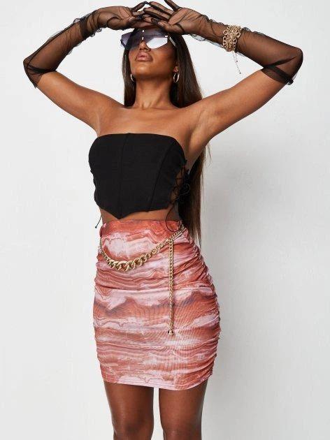 Юбка Missguided CL114716 р. 38 Коричневый