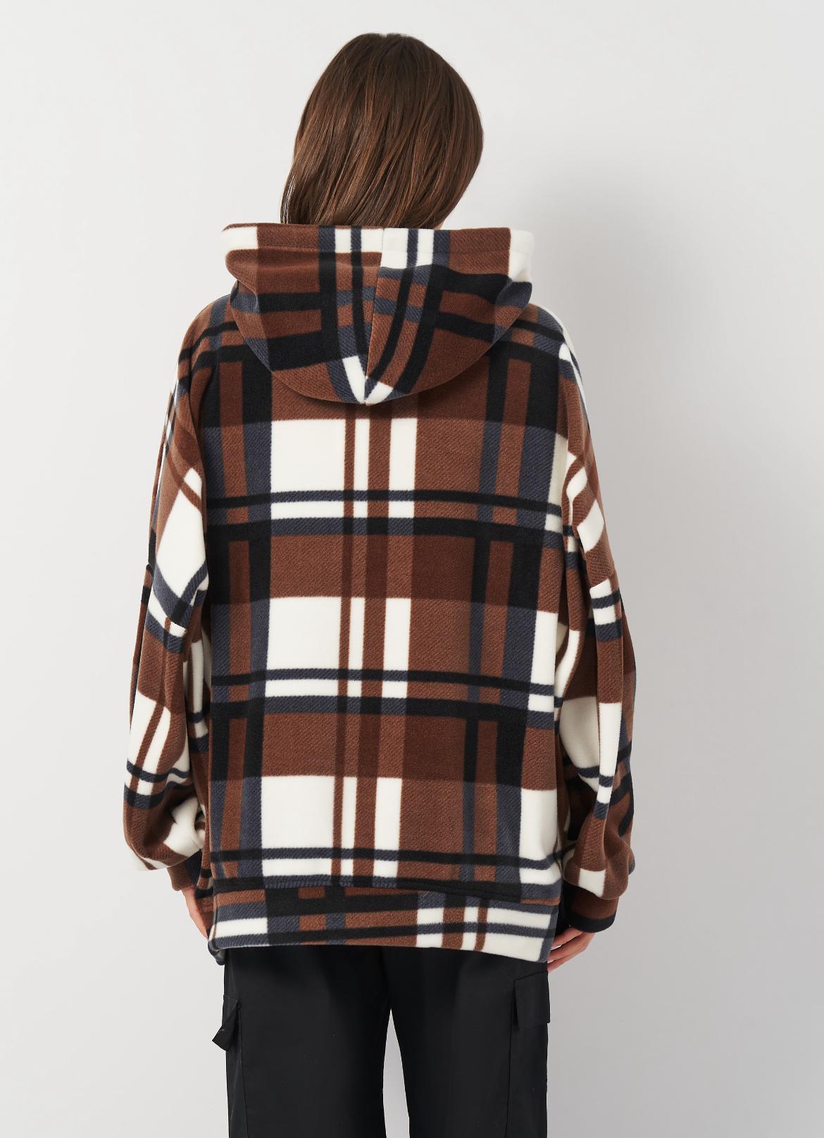 Толстовка на флисе Купер женская р. 50 Коричневый (2119329516) - фото 3 Толстовка на флисе Купер женская р. 50 Коричневый (2119329516) - фото 3