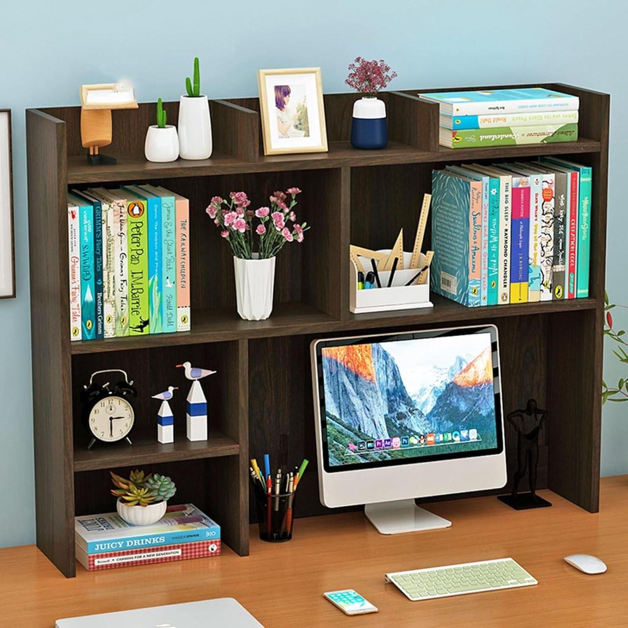 Полка-надстройка настольная из дерева Мелария капучино (АКД-004209)