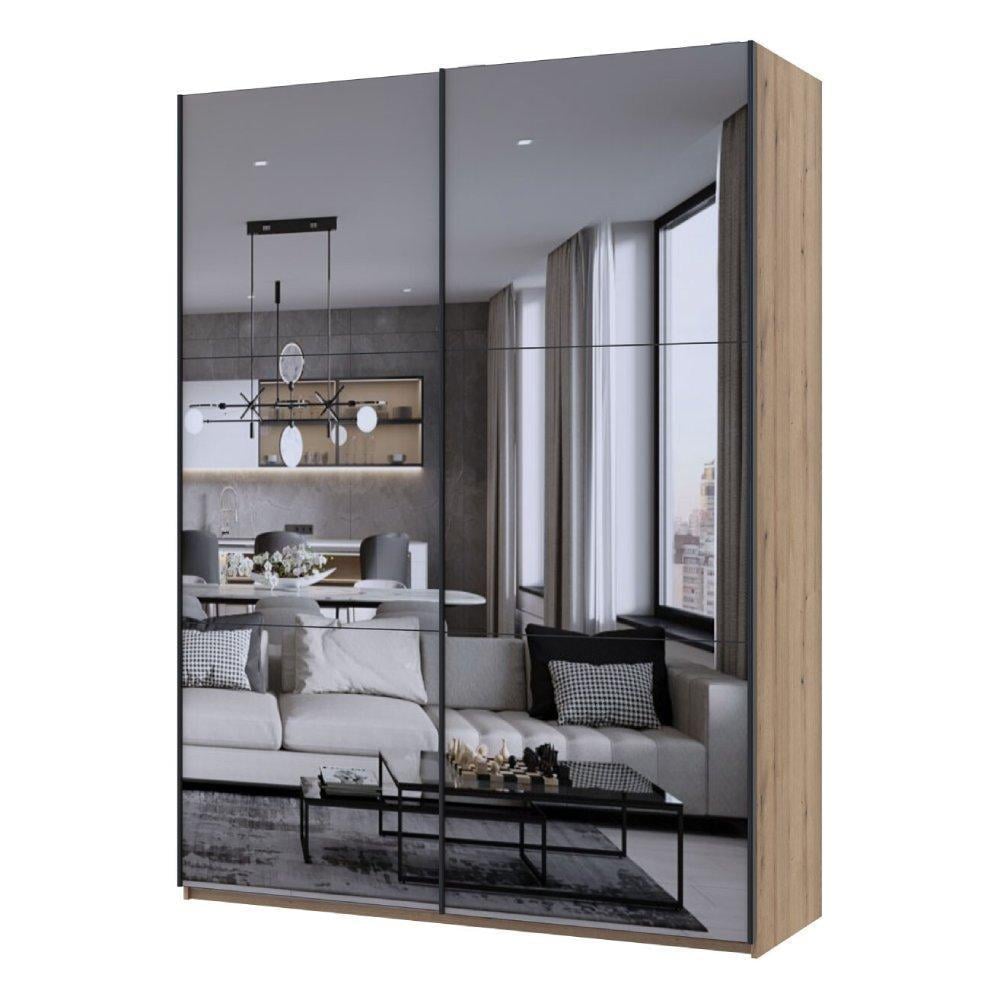 Шкаф купе Doros G-Caiser 180х60х240 см Дуб Эвок 2 Зеркала/3 части (DRS-011575)