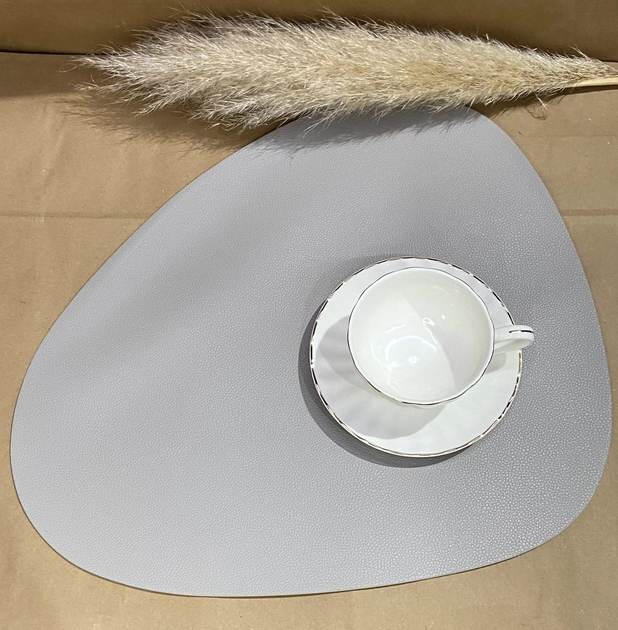 Коврик для сервировки из экокожи капля Серый (BP3321) - фото 1 Коврик для сервировки из экокожи капля Серый (BP3321) - фото 1