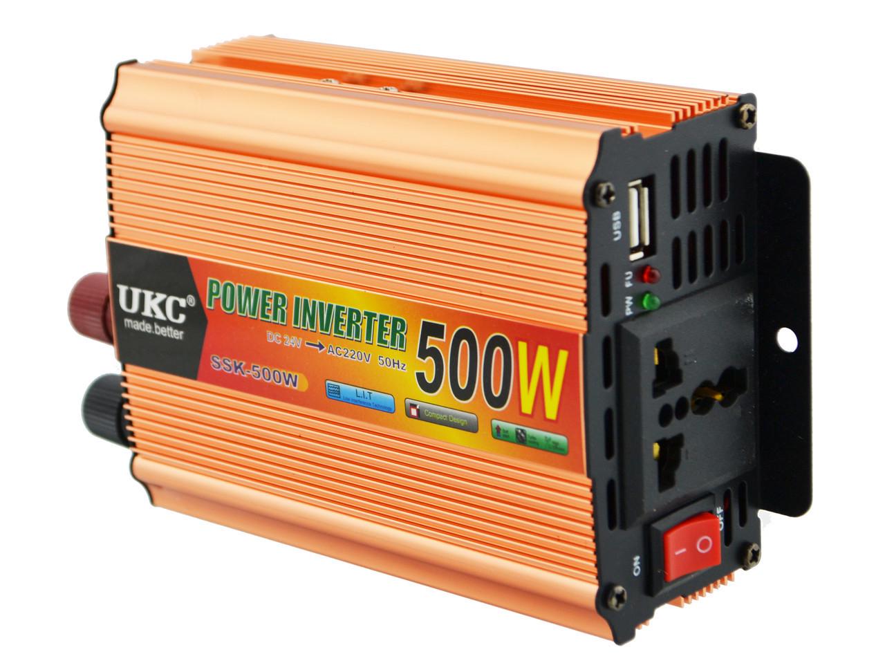 Инвертор UKC SSK 500 W 2-220 V Gold (4_646352614) - фото 5