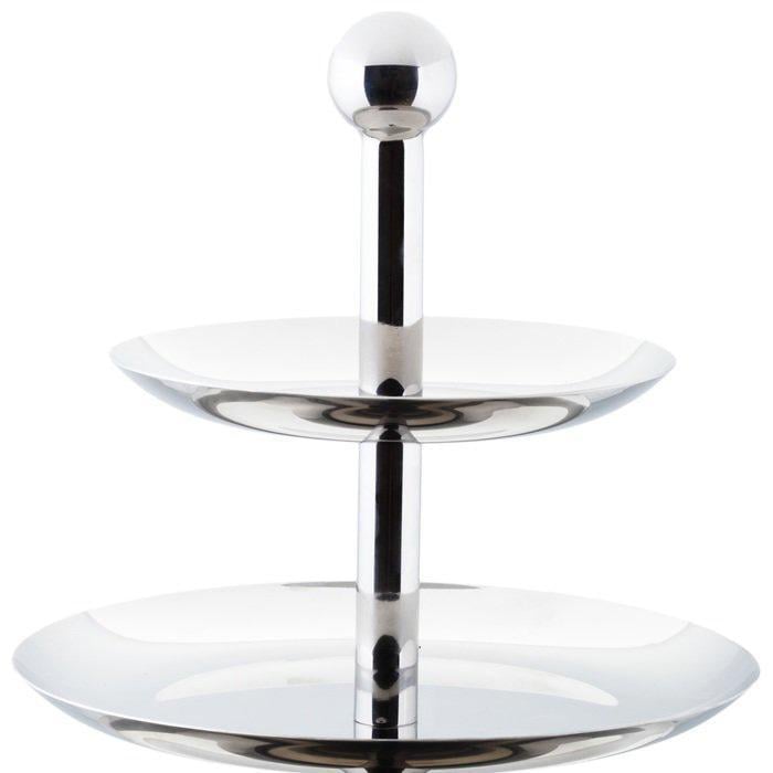 Фуршетна стійка Empire 2-х ярусна 22 см з нержавіючої сталі (psg_EM-9683)