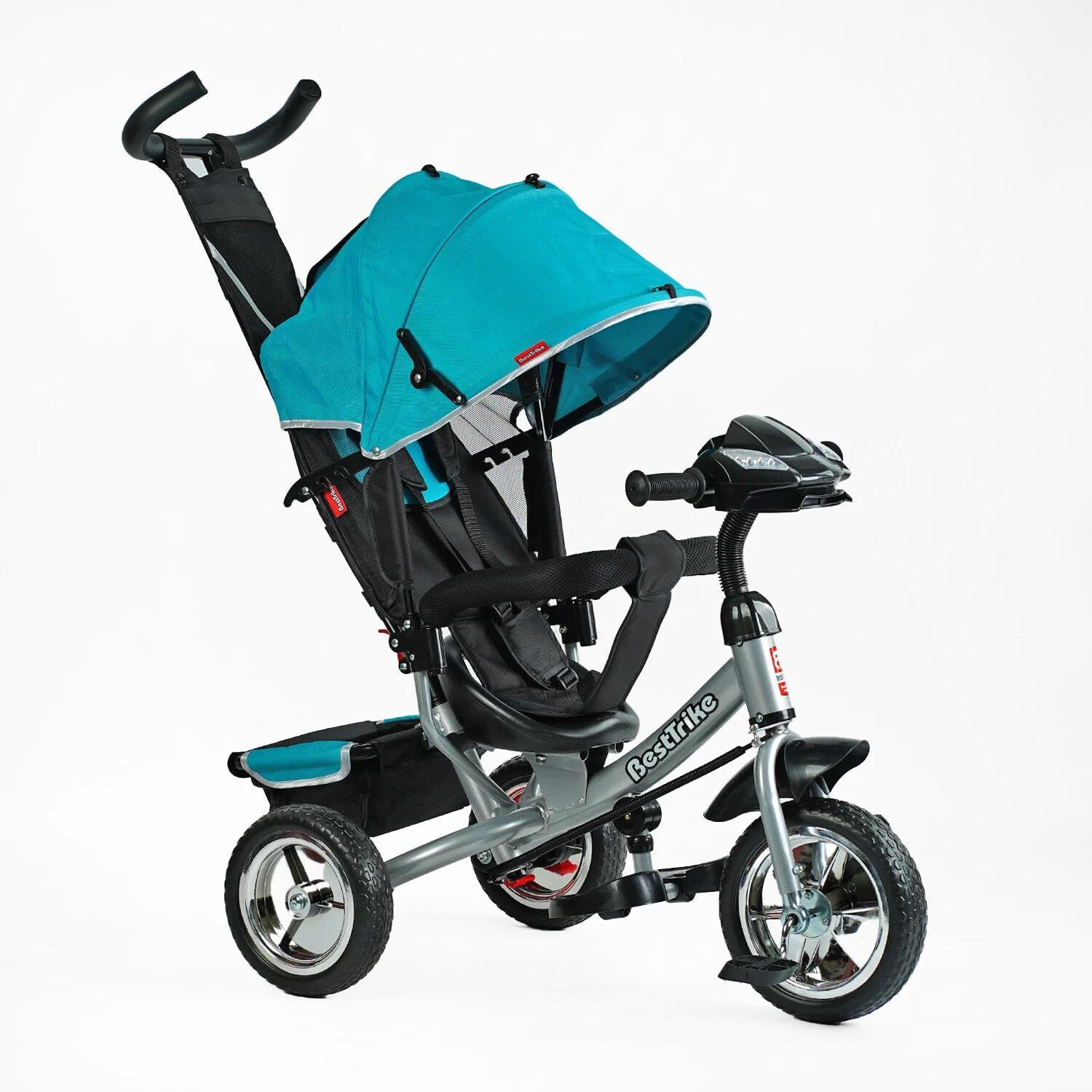 Велосипед детский 3-х колесный Best Trike фара музыкальная с USB Turquoise (150263)