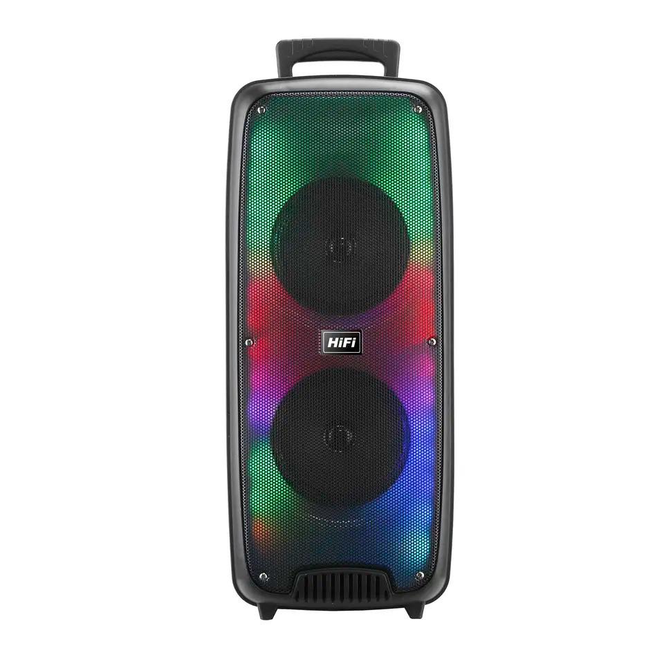 Портативная акустическая система RX-6258 RGB с микрофоном и пультом 2х6,5" 20 W (173f35a5) - фото 8