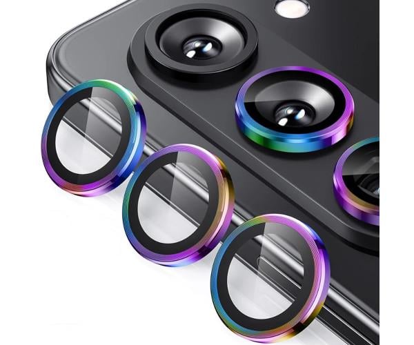 Защитное стекло с рамкой CD Pattern на заднюю камеру для Samsung Galaxy Fold6 Разноцветный