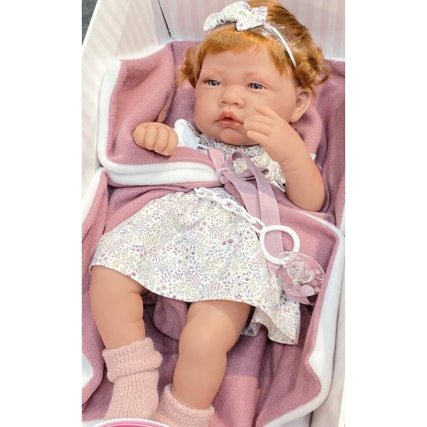Кукла Реборн виниловая испанская Antonio Juan девочка Амели силиконовая пупс новорожденный 42 см