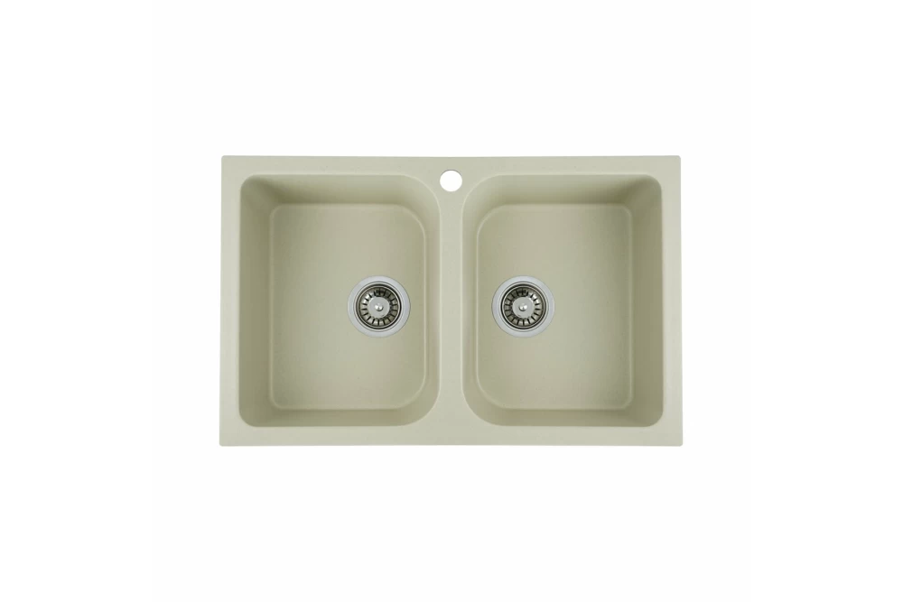 Мойка для кухни Platinum Twin 7648W Айвори (374722)