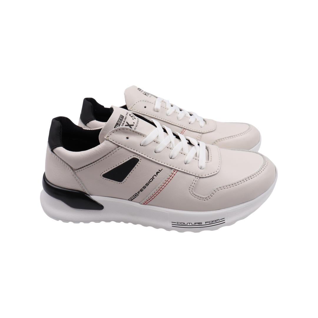 Кроссовки мужские Konors из кожи р. 44 Бежевый (621-22DTS)