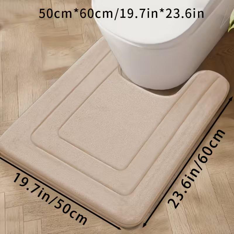 Килимки для ванної з ефектом пам'яті антиковзаючі водопоглинаючі 2 шт. Бежевий (7802546) - фото 4