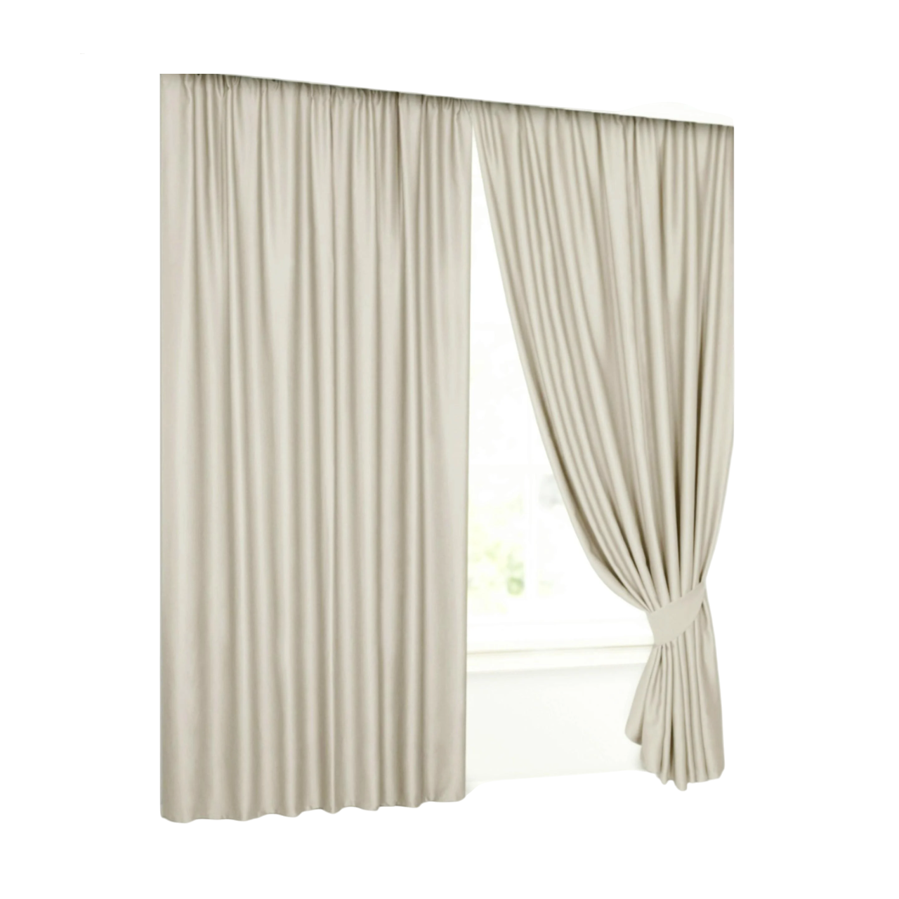 Шторы блэкаут Люкс 250х180 см 2 шт. Серый/Бежевый