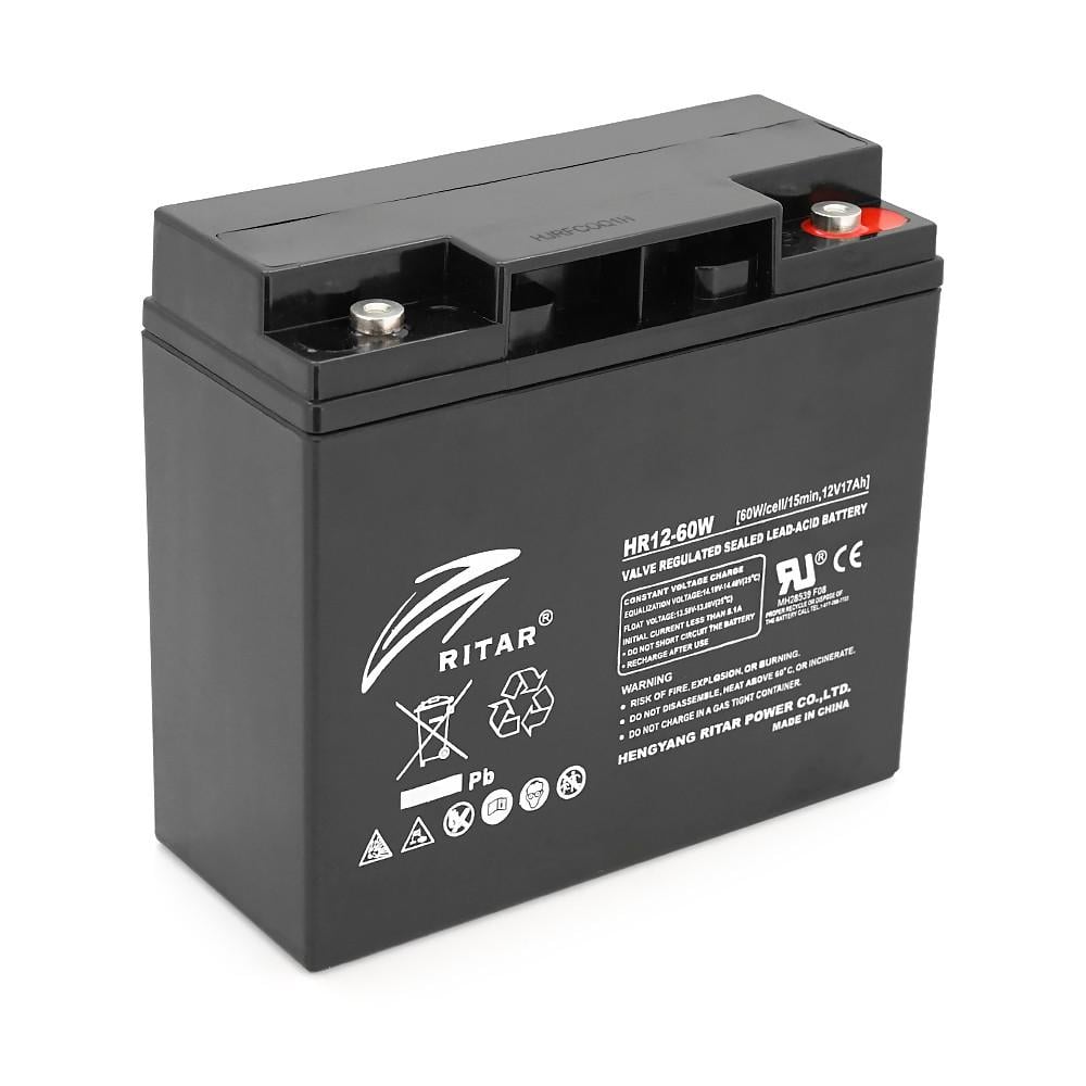 Батарея акумуляторна AGM RITAR HR12-60W Black Case 12V 17.0Ah