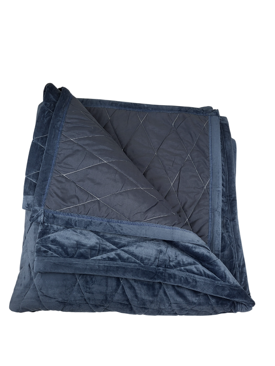 Плед-покрывало велюр евро 220х240 см Синий (1658) - фото 2 Плед-покрывало велюр евро 220х240 см Синий (1658) - фото 2