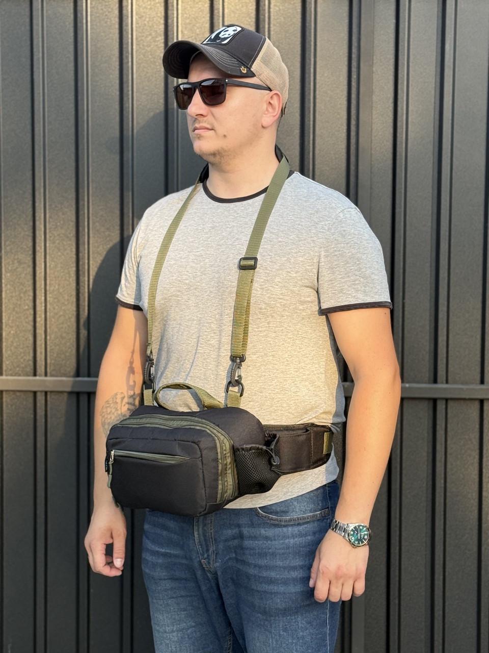 Сумка спінінгіста для активної рибалки на пояс VA189 Чорний (2905147900) Сумка спінінгіста для активної рибалки на пояс VA189 Чорний (2905147900)