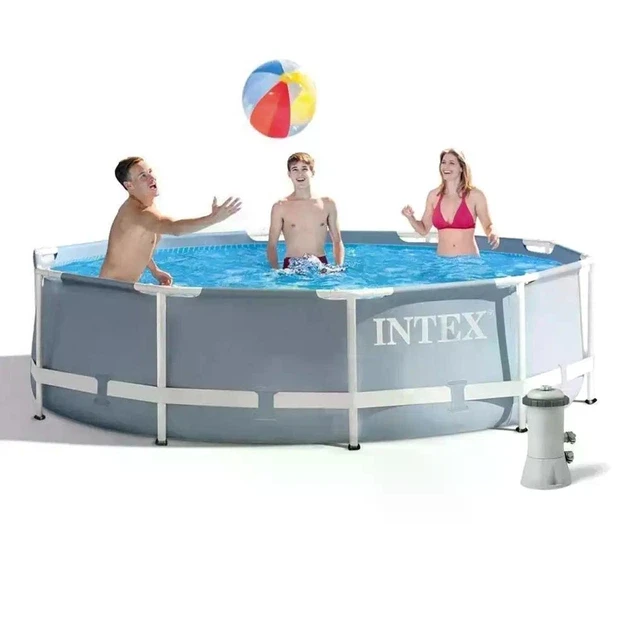 Басейн каркасний круглий Intex 26700-4 з картриджним насосом/тентом 305x76 см 4485 л (35575054)