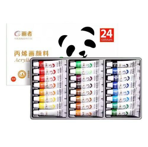 Пігменти для малювання набір акрилових фарб 5 мл 24 кол.