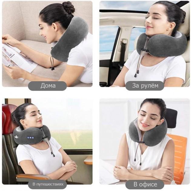 Массажер подушка U-Shaped Pillow SHAKE WM-003 для шеи и воротничковой зоны (2-6-14208) - фото 6