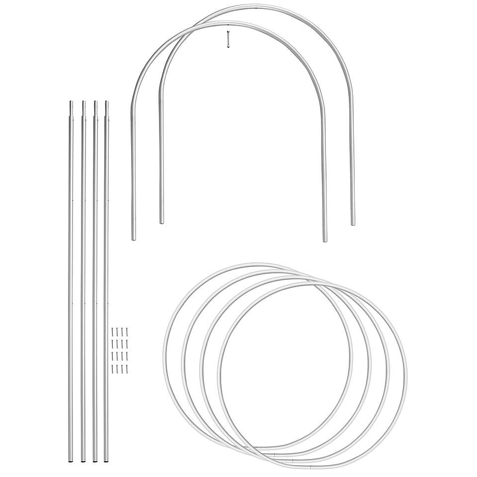 Опора для растений арочно-кольцевая на четыре кольца 2000х500х500 мм (АКО-D16/D8-2000*500/4) - фото 3 Опора для растений арочно-кольцевая на четыре кольца 2000х500х500 мм (АКО-D16/D8-2000*500/4) - фото 3