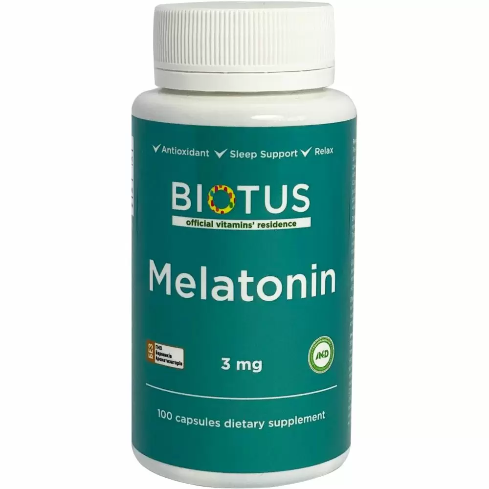 Мелатонін для сну Biotus Melatonin 3 мг 100 Caps (BIO-530395)