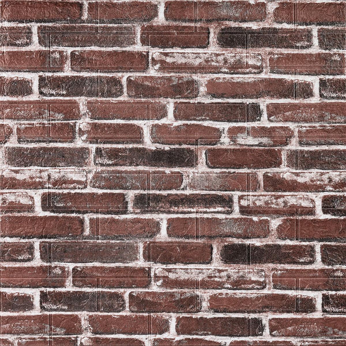 3D-панель самоклеящаяся под красный Екатеринослав кирпич 700х770х3 мм 43-3 (SW-00001164)