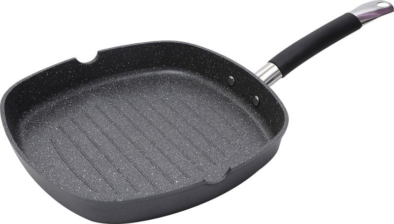 Гриль-сковорода Bergner Master Pro Home Edition 28х28 см индукционная (BGMP-3287-BK)