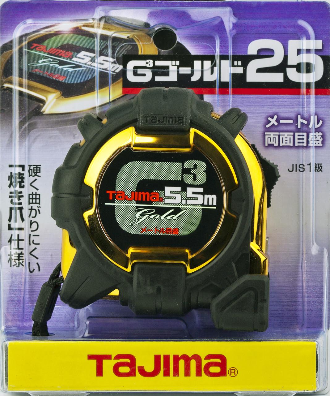 Рулетка строительная TAJIMA G3 LOCK ударопрочная 5,5 м/25 мм (29710402)