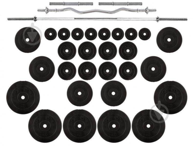 Набір: штанга + гантелі WCG STRONG 140 кг Чорний (320.000.020)