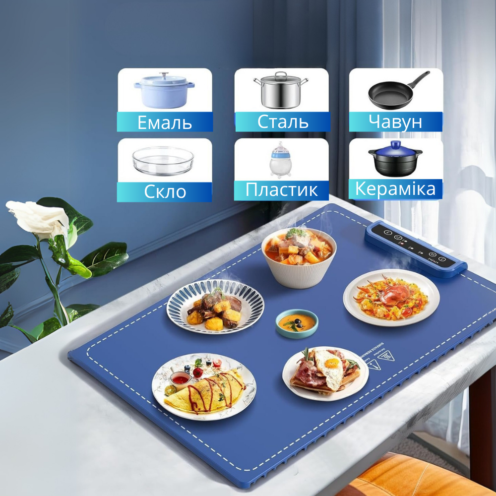 Килимок на кухню для підігріву і розморожування їжі силіконовий (SW25) - фото 4 Килимок на кухню для підігріву і розморожування їжі силіконовий (SW25) - фото 4