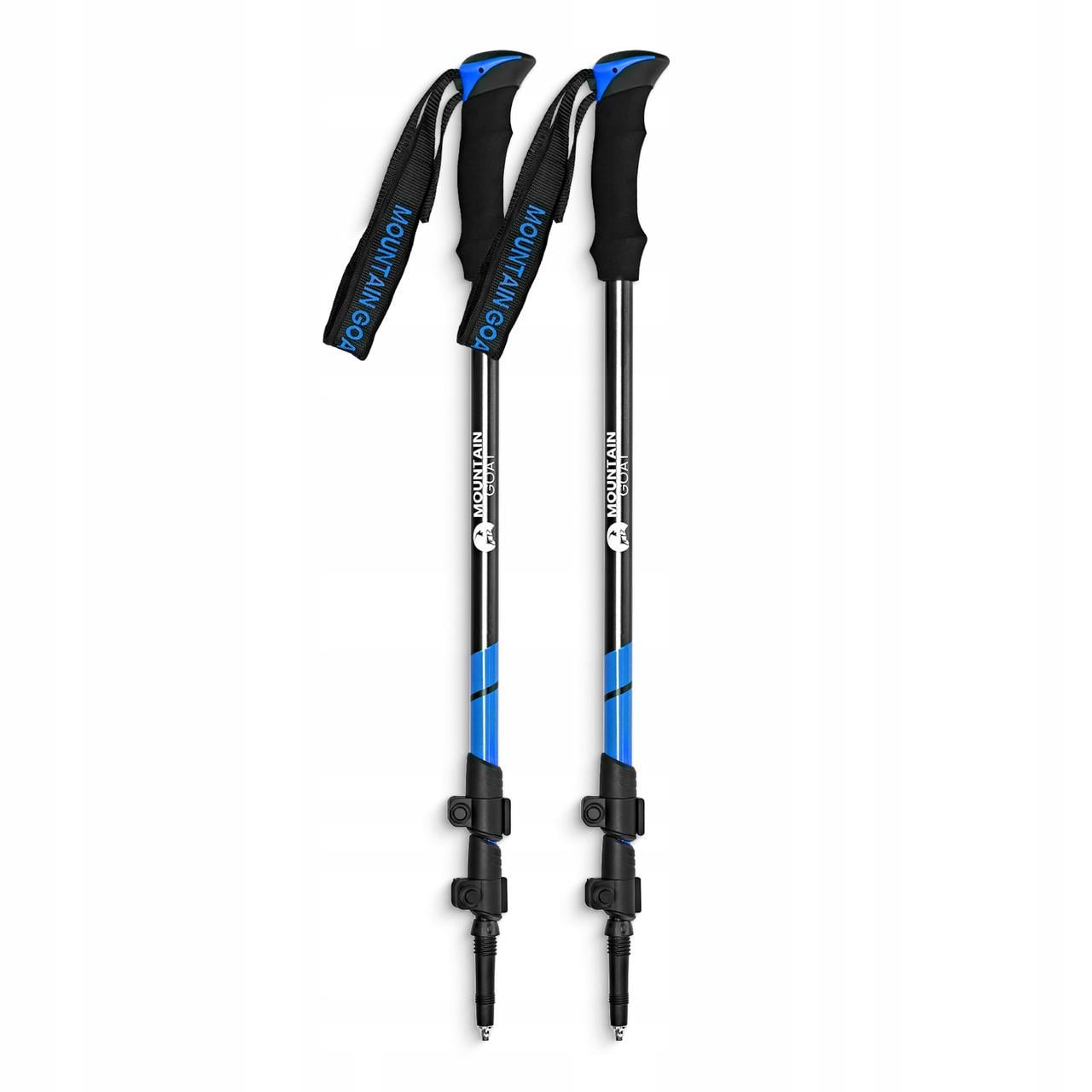 Трекінгові палиці Mountain Goat Peak+ 60-135 см Black/Blue (P-5907739318268)