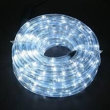 Светодиодная гирлянда Дюралайт 10 м с переходником 220В Белый