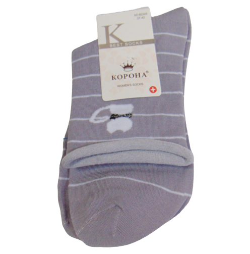 Носки без резинки кошечка Корона 2345 р. 37-42 Серый (2001021479) Носки без резинки кошечка Корона 2345 р. 37-42 Серый (2001021479)